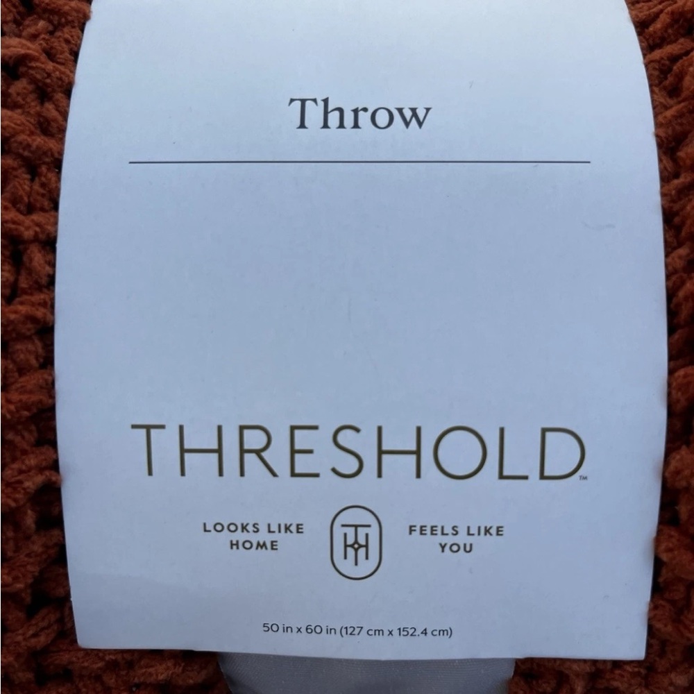 Chenille Pumpkin Spice Throw Size FULL Threshold - Picture 2 of 4